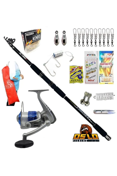 Okuma Sea Power 5000 Oslo Black Fight 360cm 100-200gr Profesyonel Surf Kıyı Olta Takımı Seti ürün görseli 1