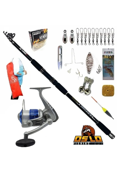 Okuma Sea Power 5000 Oslo Black Fight 360cm 100-200gr Profesyonel Surf Sazan Kıyı Olta Takımı Seti ürün görseli 1