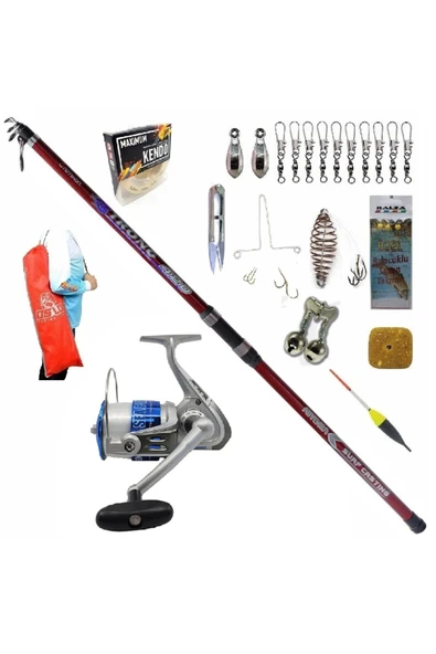 Sea Power 5000 Remixon Strong 390cm 100-250gr Profesyonel Sazan Kıyı Olta Takımı Seti ürün görseli 1