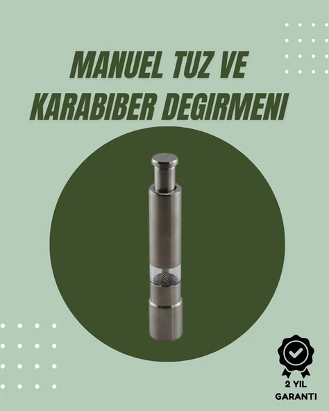 Orta Boy Kararbiber Ve Tuz Öğütücü – Kolay Kullanım, Şık Tasarım ürün görseli 1