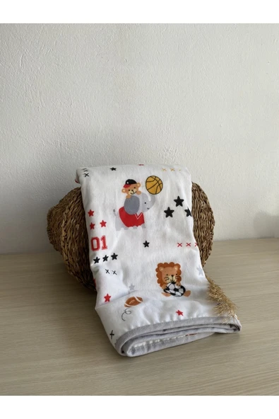 Flanel ( Pazen ) Bebek Battaniyesi 100x115 - Çift Taraflı ürün görseli 1