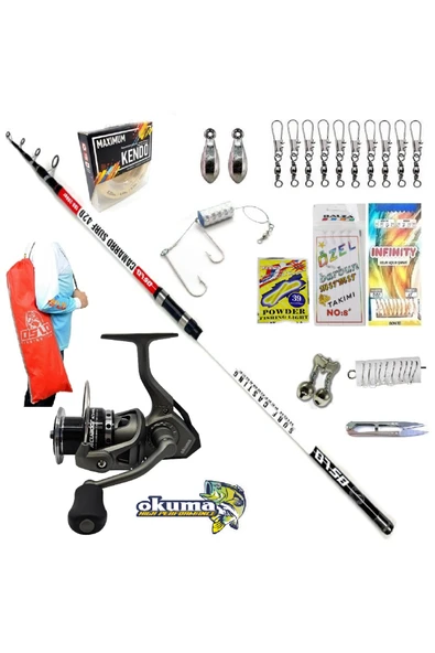 Okuma Acuador 8000 420cm 100-200gr Camarro Profesyonel Kıyı Olta Takımı Seti ürün görseli 1