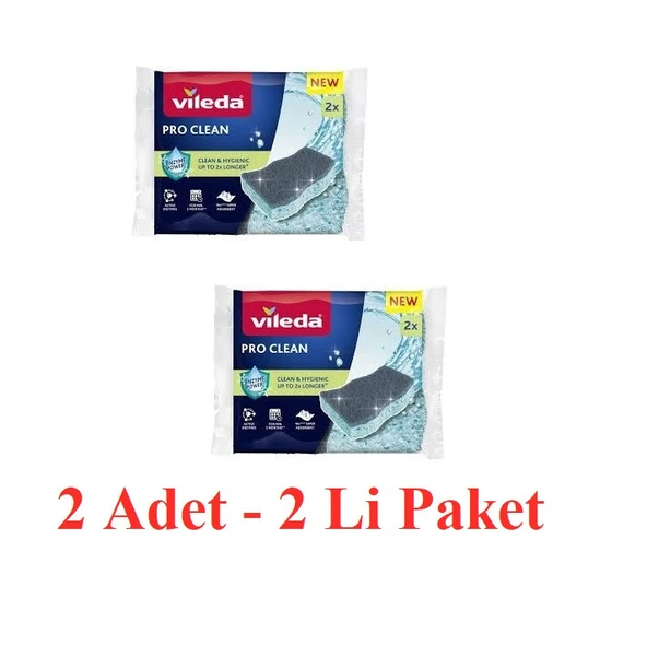 Vileda Pro Clean Absorbent 2li Sünger - 2 Paket ürün görseli 1