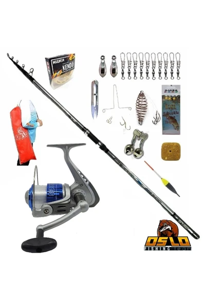 Oslo Crome 420cm 70-250gr Kendo Sea Power 6000 Profesyonel Surf Sazan Kıyı Olta Takımı Seti ürün görseli 1