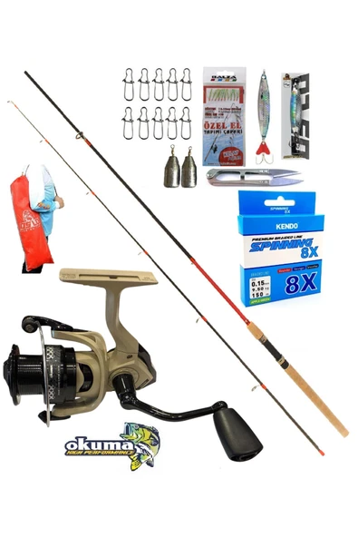 Okuma Outrax 3000 270cm 10-35gr Remixon Red Zoom Karbon Kıyı Spin Olta Takımı Seti ürün görseli 1