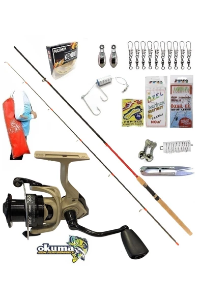Okuma Outrax 3000 270cm 10-35gr Remixon Red Zoom Spin Olta Takımı Seti ürün görseli 1