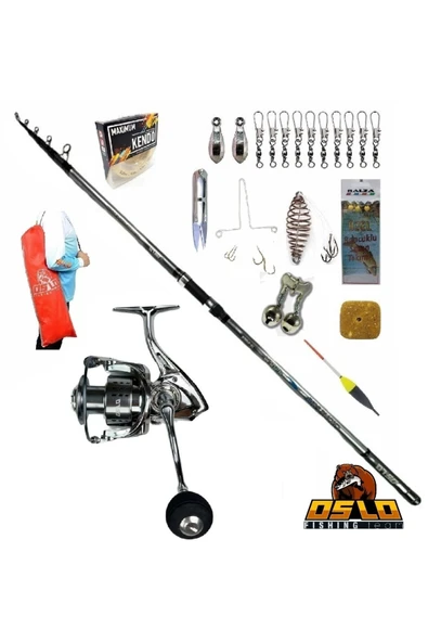 Crome 420cm 70-250gr Oslo Shark 6000 Profesyonel Surf Sazan Kıyı Olta Takımı Seti ürün görseli 1