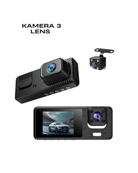 1080p 3 Kameralı Araç Dvr -Q301 ürün görseli 1