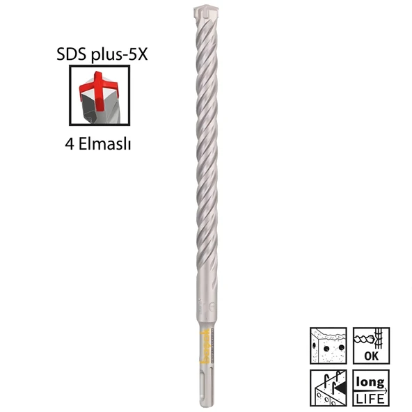 BOSCH PRO SDS PLUS-5X 16X260 MM - Resim 2