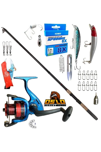 3000 270cm 10-40gr Remixon Sapphire Rapala Maket Balık Tele Spin Olta Takımı Seti ürün görseli 1