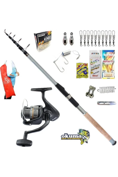 Revenger Rv-40 Remixon Carbo-x 240cm 60-120gr Kıyı Tele Spin Olta Takımı Seti ürün görseli 1