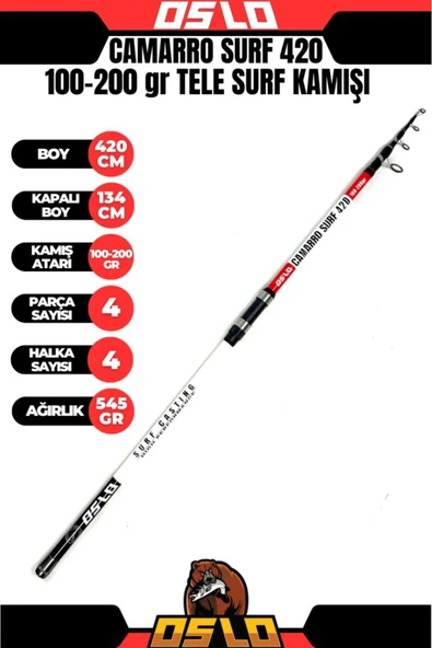 Camarro 420cm 100-200gr Surf Olta Kamışı ürün görseli 1