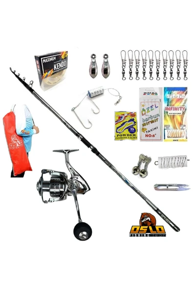 Crome 420cm 70-250gr Oslo Shark 6000 Profesyonel Surf Kıyı Olta Takımı Seti ürün görseli 1