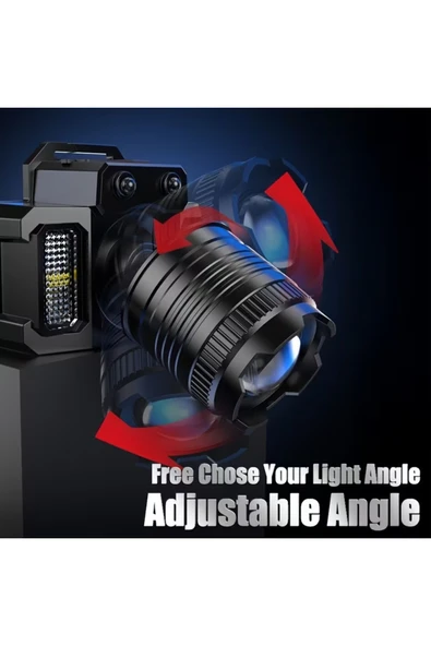 Dual Light Source Şarjlı ve Sensörlü Kafa Lambası - Resim 3