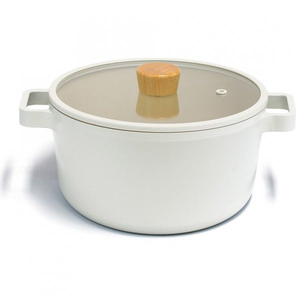 Neoflam Fika Cam Kapaklı Alüminyum Döküm Derin Tencere 26 x 13 cm D-NEOF226D ürün görseli 1