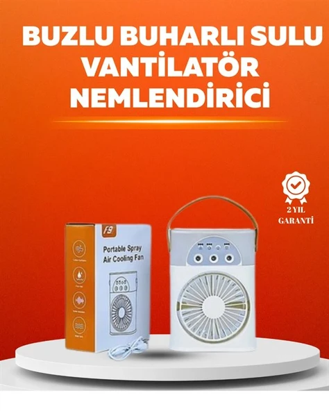 Mini Usb Klima Fan | 3 Kademeli Spreyli H.a Soğutucu, Taşınabilir ürün görseli 1