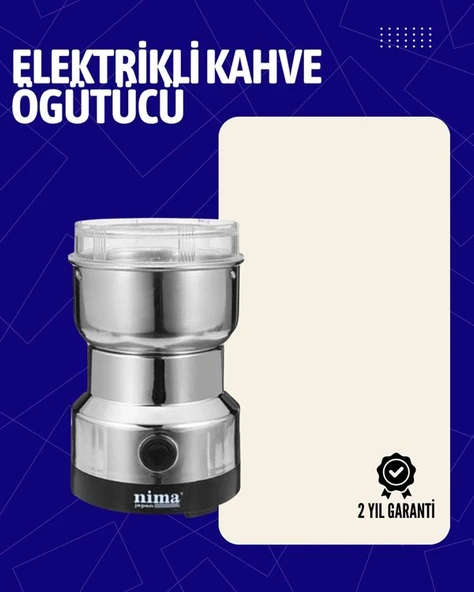Elektrikli Sessiz Kahve Öğütücü | Çok Fonksiyonlu, 200w, Ab Fişli, Kolay Temizlenir ürün görseli 1