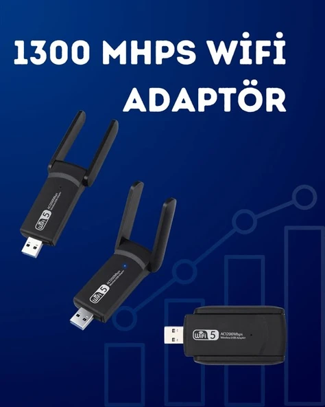 Usb Wifi Adaptör – 1200 Mbps Hız - Resim 2