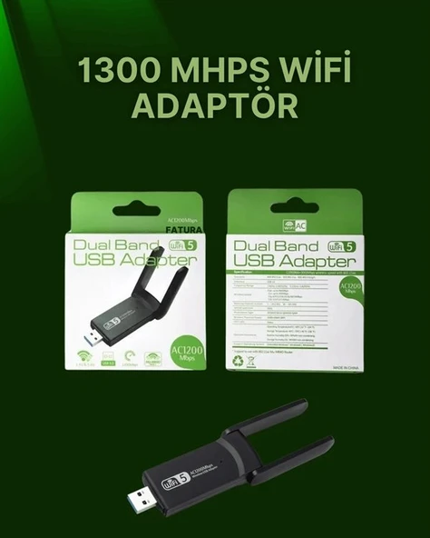 Usb 3.0 Wireless Adaptör – 2.4ghz & 5ghz Destekli - Resim 2