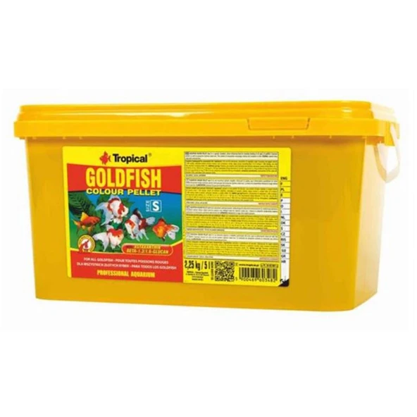 Tropical Goldfish Colour Pellet Size S 5 Lt / 2,25 Kg ürün görseli 1