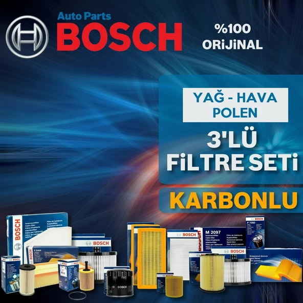 Bosch Renault Megane 4 1.6 Benzinli Filtre Bakım Seti 2016-2022 3KP Hava+Yağ+Karbonlu ürün görseli 1