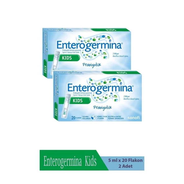 Enterogermina Kids Probiyotik  5 Ml x 20 Flakon - 2 KUTU - SKT: 09/2027 ürün görseli 1