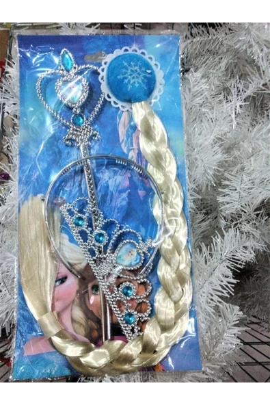 Masal Giyim Masal Karlar Ülkesi Frozen Elsa Anna Sihirli Asa Saç Ve Taç Seti Karlar Ülkesi ürün görseli 1