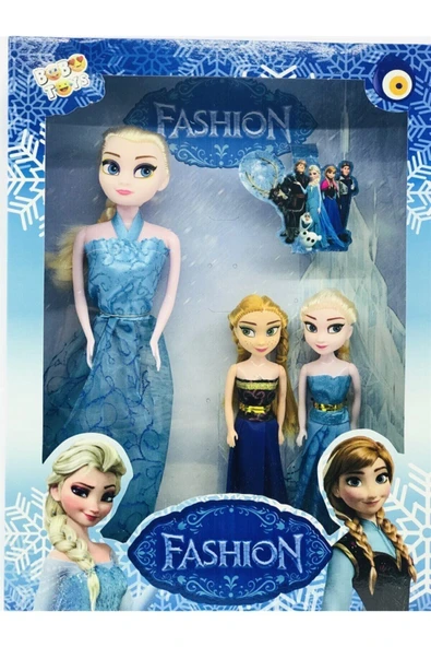 SUDEN Frozen Elsa Anna Bebek Oyuncak Set 3lü Çocuk Eğitici Oyuncaklar ürün görseli 1
