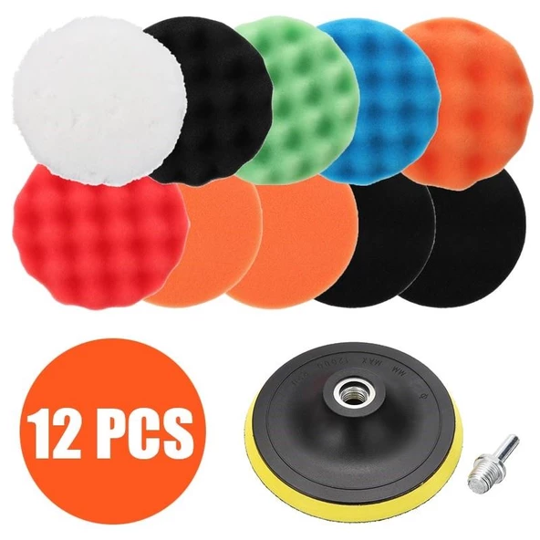 Valkyrie 12 Parça 10cm Büyük Boy Oto Pasta Cila Polisaj Seti ürün görseli 1