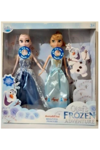 DLN Karlar Ülkesi Frozen Şarkı Söyleyen Elsa Ve Anna 2'li Bebek Kız Cocuk Erkek Cocuk Oyuncak Egitici O ürün görseli 1