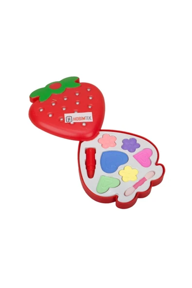 Limon Oyuncak My Little Baby Sürülebilir Tek Bölmeli Kırmızı Çilek Oyuncak Makyaj Seti ürün görseli 1