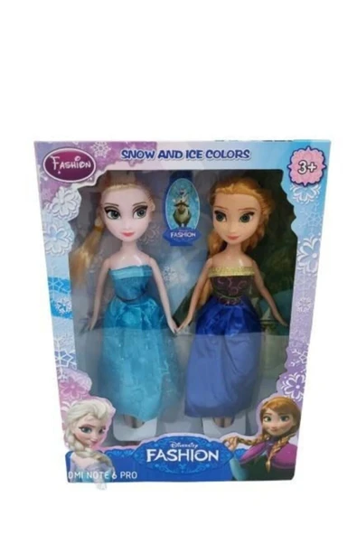 Cango Oyuncak Bebek Elsa Ve Anna 2 Li Bebek Seti Kız Çocuk Evcilik Oyuncak Karlar Ülkesi Elsa Bebek ürün görseli 1