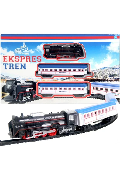 Özgüner Oyuncak Çocuk Eğlenceli Pilli Ekspres Tren Seti ürün görseli 1
