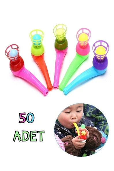 TURKAFONE Saksafon Top Üfleme Oyunu Popit Eğitici Oyuncak Saksafon 50 Adet ürün görseli 1