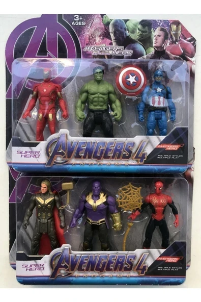 TURKAFONE Avengers Süper Kahraman Aksesuarlı Figürler 6 Lı ürün görseli 1