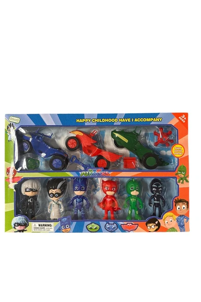 PJMASKS Büyük Set Pijamaskeliler Figür Seti 6 Kalekter 3 Araba Lı 9 Lu Set ürün görseli 1