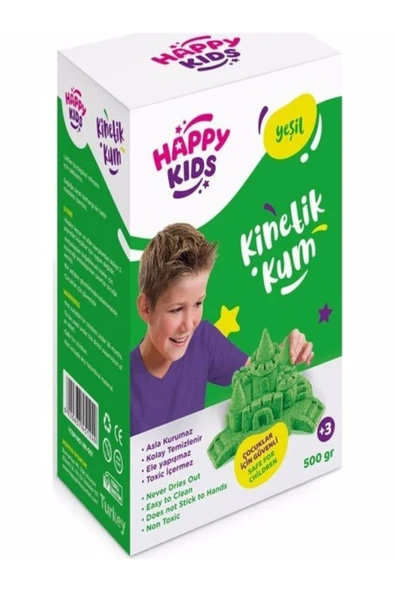 TURKAFONE Happy Kids Kinetik Kum - Yeşil 500gr ürün görseli 1