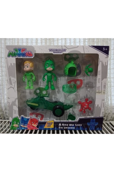 Cango Oyuncak Pjmasks Turbo Blast Racers Gekko Karakter Figür Oyuncak Araçlı Pjmasks ürün görseli 1