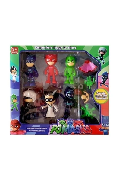 Prestij Oyuncak Pj Masks Pijamaskeliler Catboy Owlette Gekko 6'lı 10 Parça Oyun Seti 6lıpjstpjmskl ürün görseli 1