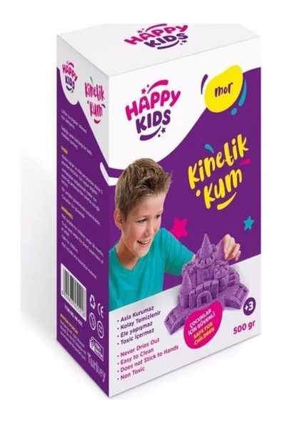 TURKAFONE Happy Kids Kinetik Kum - Mor 500gr ürün görseli 1