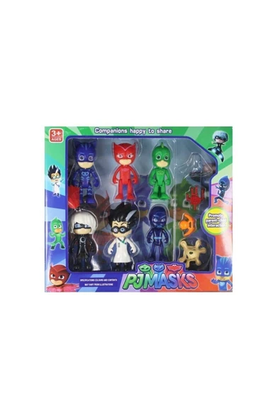 PJMASKS Pijamaskeliler Savaşçı Kediler 10lu Figür Seti ürün görseli 1