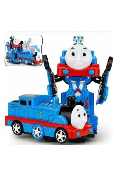 THOMAS Mavi Robota Dönüşen Transformers Sesli Işıklı Tren ürün görseli 1