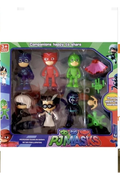 DLN Pjmasks 10’lu Pjimaskeliler Figür Seti ürün görseli 1