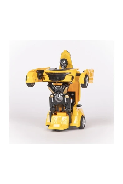 Pasifik Toys Transforms Robota Dönüşen Çek Bırak Araba Sarı ürün görseli 1