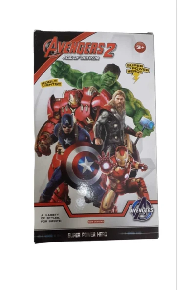 AVENGERS Süper Kahraman Yeşil Dev Adam Işıklı Hulk 15 CM - Resim 3