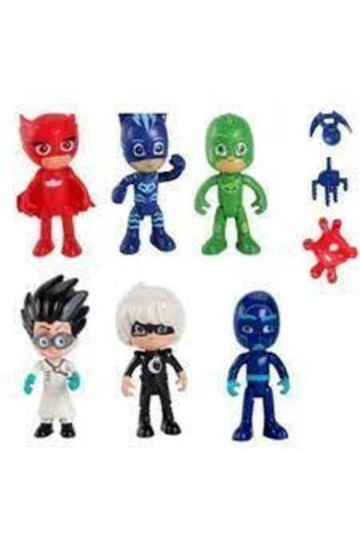 ÖFA TOYS Pjmasks Pj Maskeliler Pijamaskeliler 10 Pcs Figür Araç Set ürün görseli 1