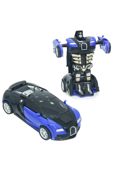 Can Toys Robota Dönüşen Araba Bugatti Mavi ürün görseli 1
