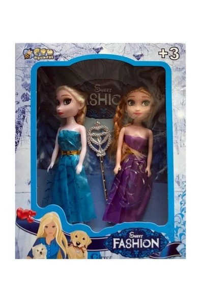 CAN OYUNCAK Mini Elsa Ve Anna Kutulu Ikili Rrozen Girls Bebek Oyuncak Çocuk Eğitici Oyuncaklar ürün görseli 1
