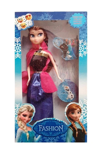 Hippo Çocuk Gelişim Oyuncaklar Pelerinli Fashion Frozen Anna Elsa Bebek Kız Erkek Çocuk Oyuncak ürün görseli 1