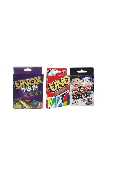 TURKAFONE Uno Klasik, Uno Tlipy Ve Monopoly 3'ü Bir Arada ürün görseli 1